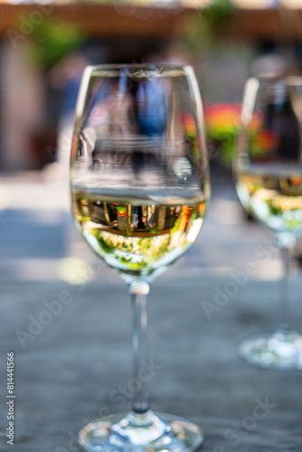 white wine on the terrace