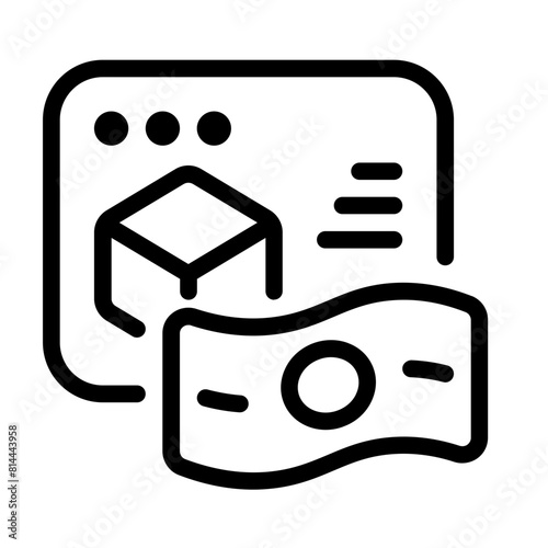 Online Shop Icon With Line Style