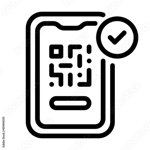 Qr Code Icon With Line Style