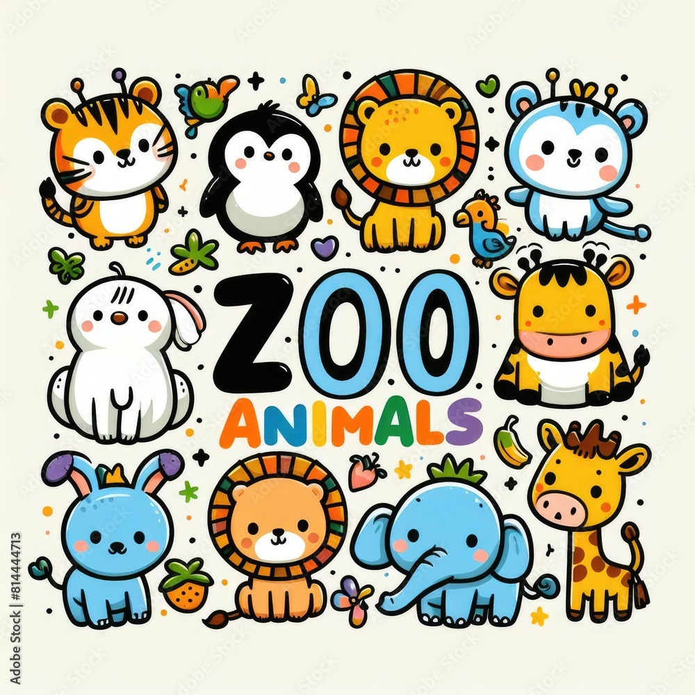 Cartoon Design of Zoo Animals Cartoon Design of Zoo Animals