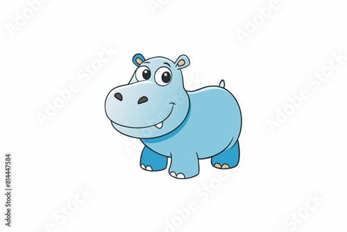 hippopotamus cartoon vector illustration