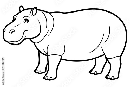 hippopotamus cartoon vector illustration