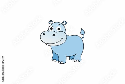 hippopotamus cartoon vector illustration