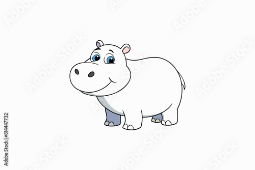 hippopotamus cartoon vector illustration