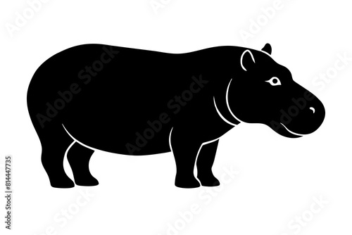 hippopotamus cartoon vector illustration