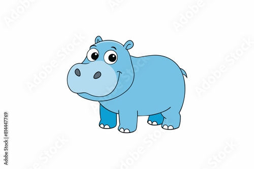 hippopotamus cartoon vector illustration