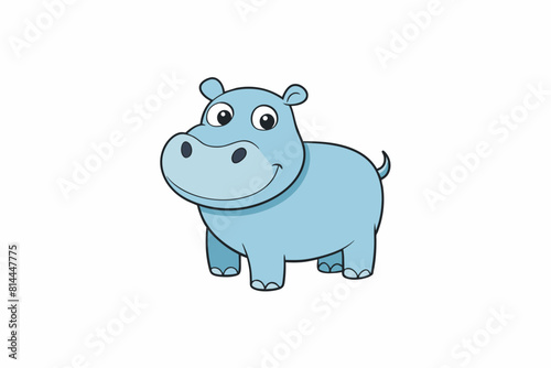 hippopotamus cartoon vector illustration