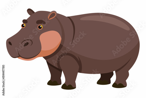 hippopotamus cartoon vector illustration