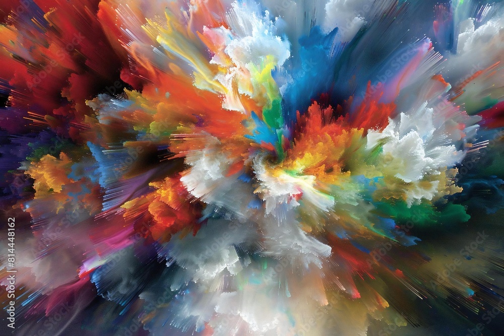 Vibrant Brushstroke Landscape: Abstract Art Background Vibrant Brushstroke Landscape: Abstract Art Background