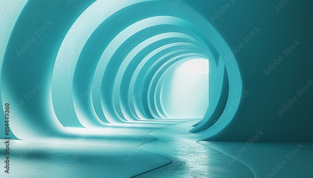 Fototapeta premium Futuristic Cyan Background for Tech and Sci-Fi Concepts Generative AI