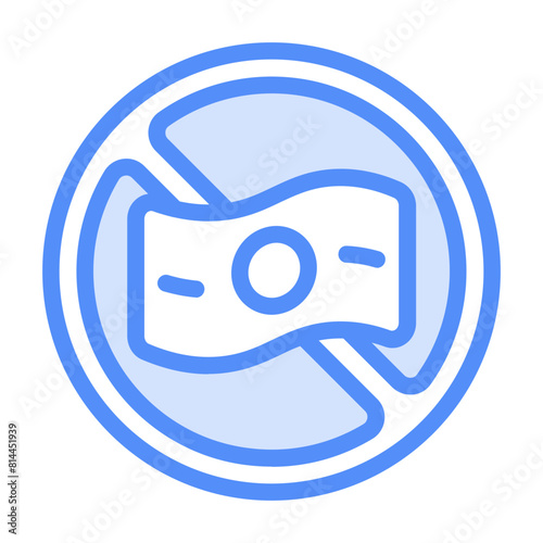 Cashless Icon With Lineal Color Style 