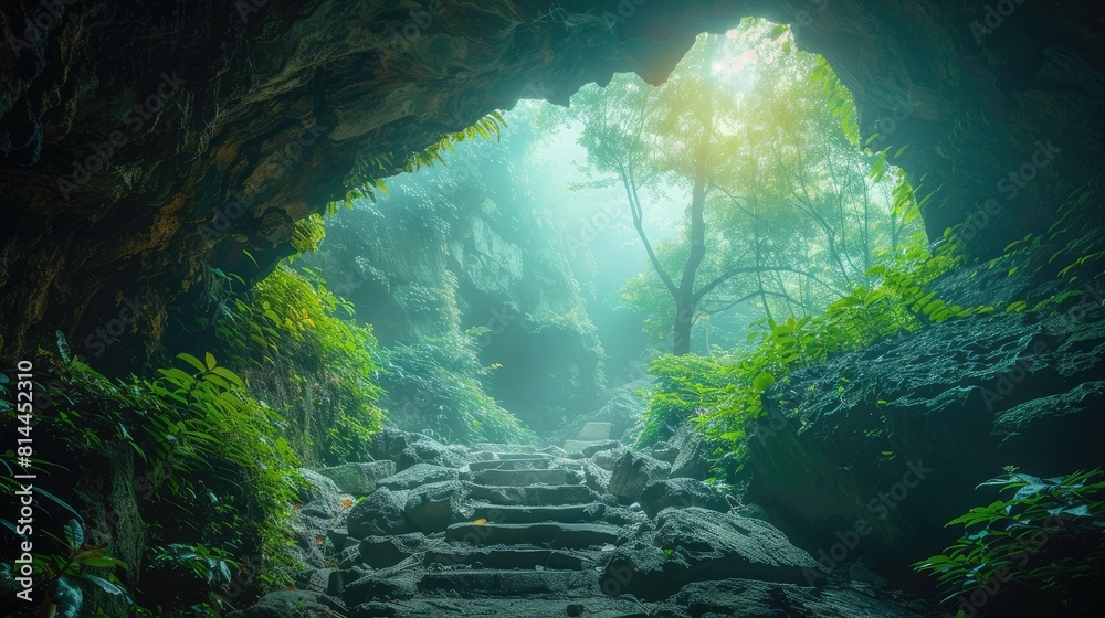 Serene Darkness in an Underground Landscape Serene Darkness in an Underground Landscape