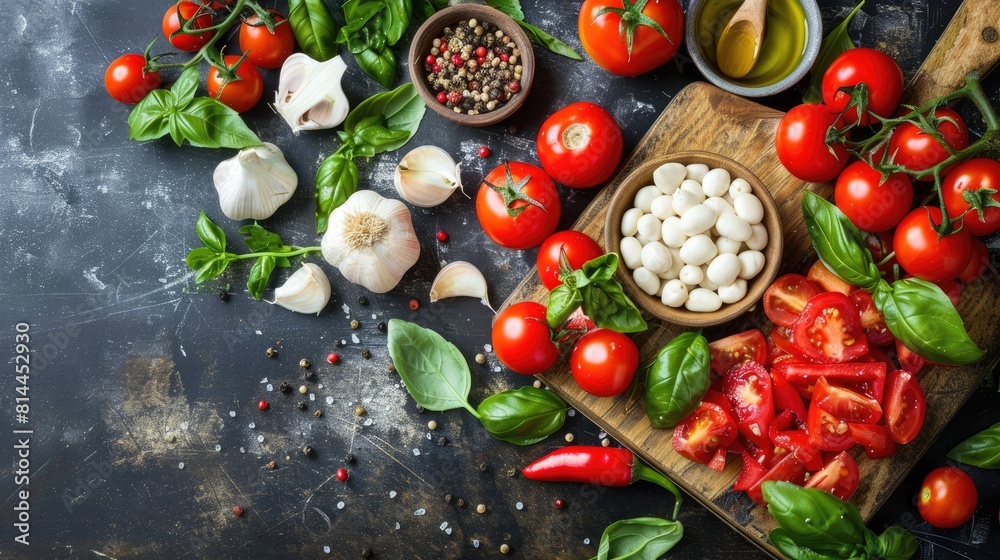 Vibrant Food Preparation Scene Vibrant Food Preparation Scene