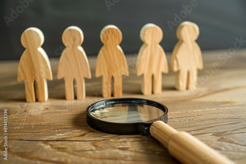 Wallpaper Mural A conceptual image illustrating the process of human resource management and recruitment in business, depicting the search for the most talented and suitable employee for a company  Torontodigital.ca
