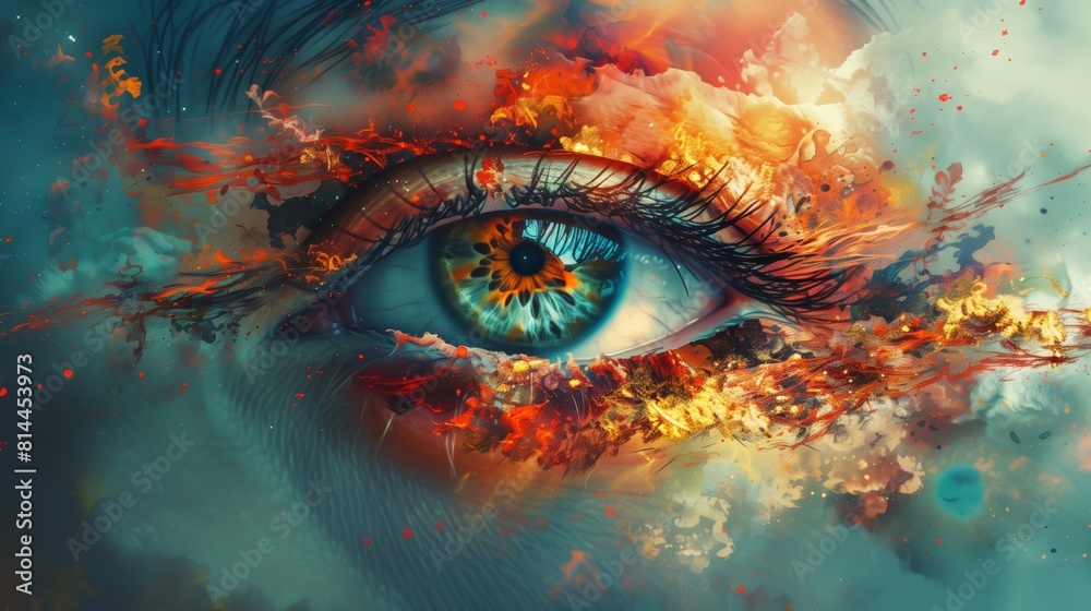 Colorful eye illustration. Colorful eye illustration.