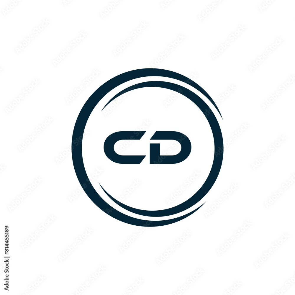 CD logo. C D design. White CD letter. CD, C D letter logo design. Initial letter CD linked circle uppercase monogram logo. C D letter logo vector design. 