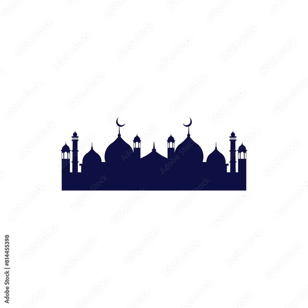 silhouette of mosque in the night silhouette of mosque in the night