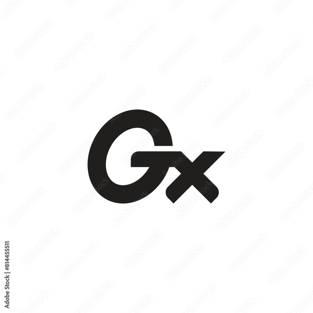 letter gtx simple linked geometric logo vector letter gtx simple linked geometric logo vector