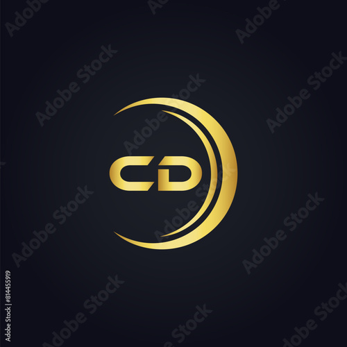 CD logo. C D design. White CD letter. CD, C D letter logo design. Initial letter CD linked circle uppercase monogram logo. C D letter logo vector design. 