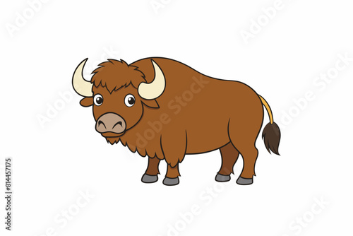 buffalo cartoon vector illustration