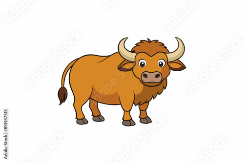buffalo cartoon vector illustration