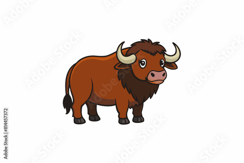 buffalo cartoon vector illustration
