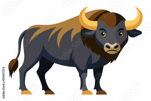buffalo cartoon vector illustration