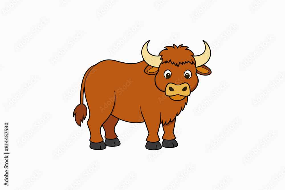 buffalo cartoon vector illustration buffalo cartoon vector illustration
