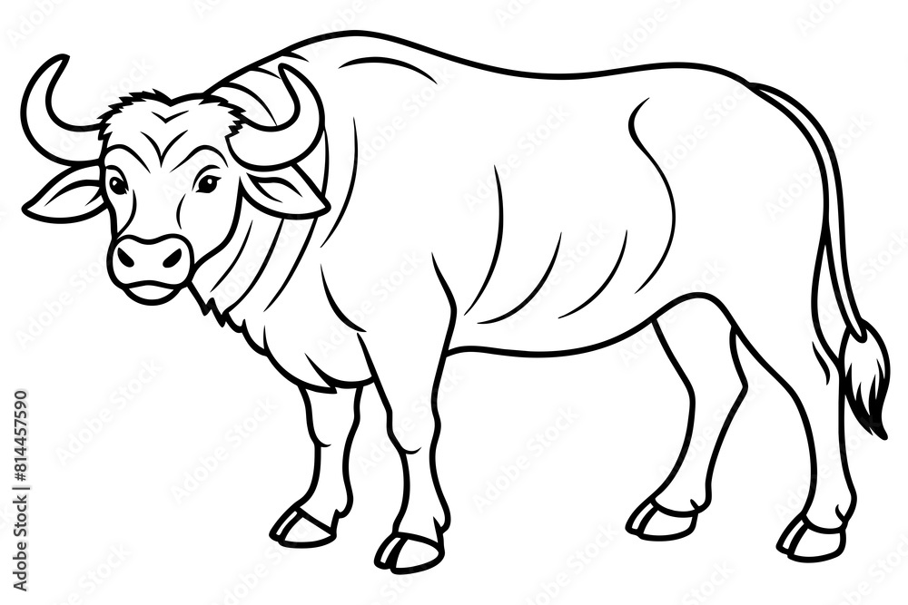 buffalo cartoon vector illustration buffalo cartoon vector illustration