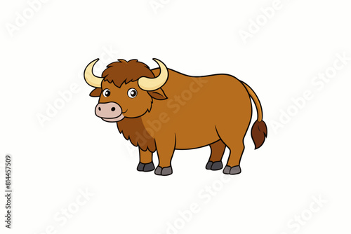 buffalo cartoon vector illustration