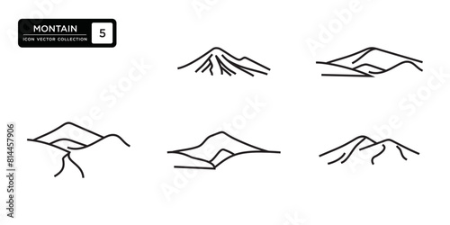 Mountain icons collection  vector icon templates editable and resizable