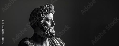 Bust of the Roman Emperor Marcus Aurelius who was noted for his commitment to Stoicism