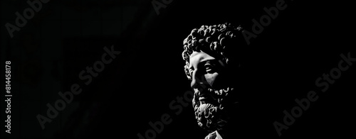 Bust of the Roman Emperor Marcus Aurelius who was noted for his commitment to Stoicism