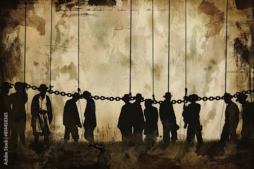 commemoration in the form of an illustration of the International Day for the Abolition of Slavery, generative ai photo