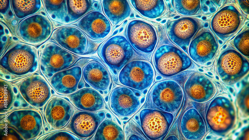 Macro photograph of bladder epithelial cells, showing their role in urine production photo