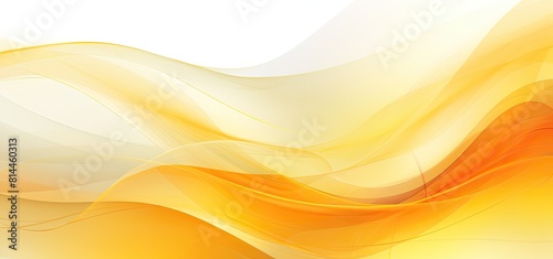 abstract orange background with smooth wavy lines. Vector illustration.