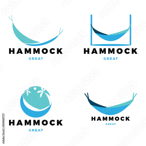 Set of Hammock Icon Logo Design Template