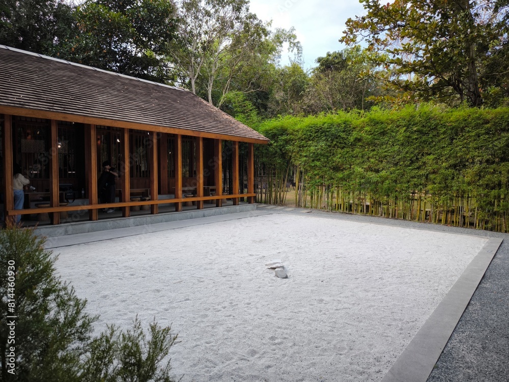 Japanese rock garden. Japanese rock garden.