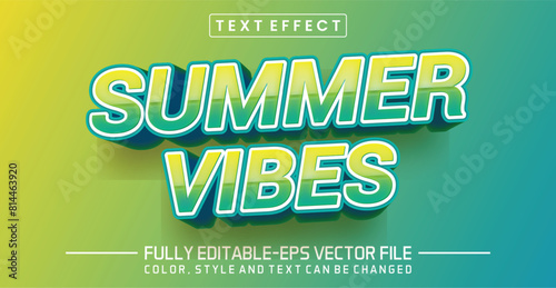 Summer vibes font Text effect editable