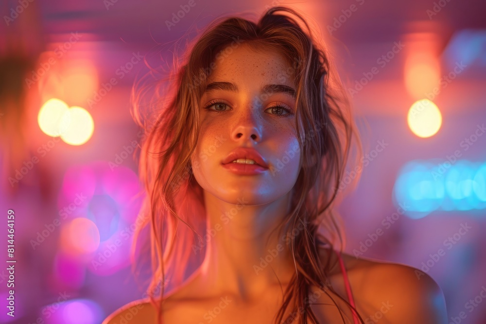 Young woman in a dancing class in a dance studio Young woman in a dancing class in a dance studio