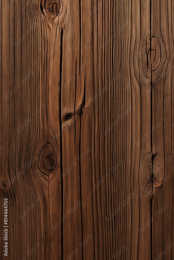 A clean vertical background with a realistic texture of weathered wood in a rustic brown shade, showcasing subtle 3D cracks and knots A clean vertical background with a realistic texture of weathered wood in a rustic brown shade, showcasing subtle 3D cracks and knots