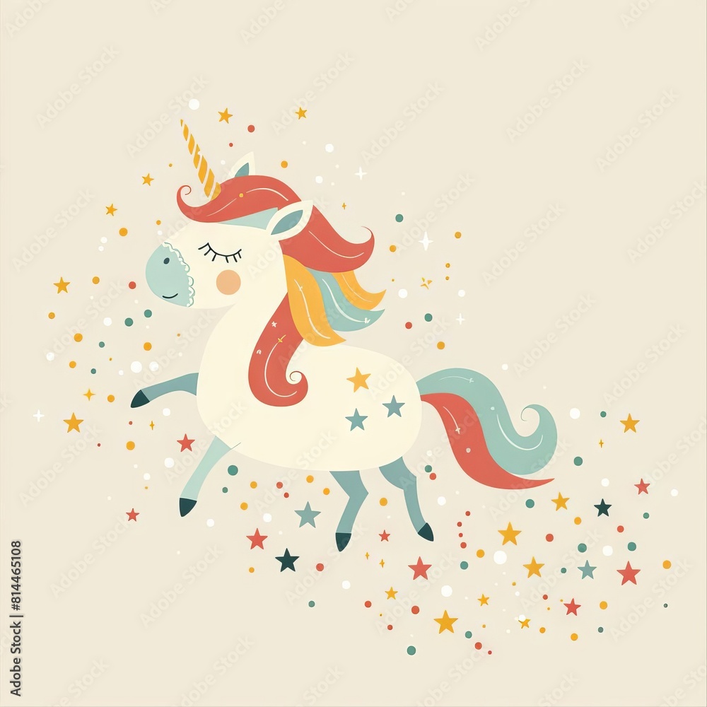 Obraz premium Star Trail Unicorn