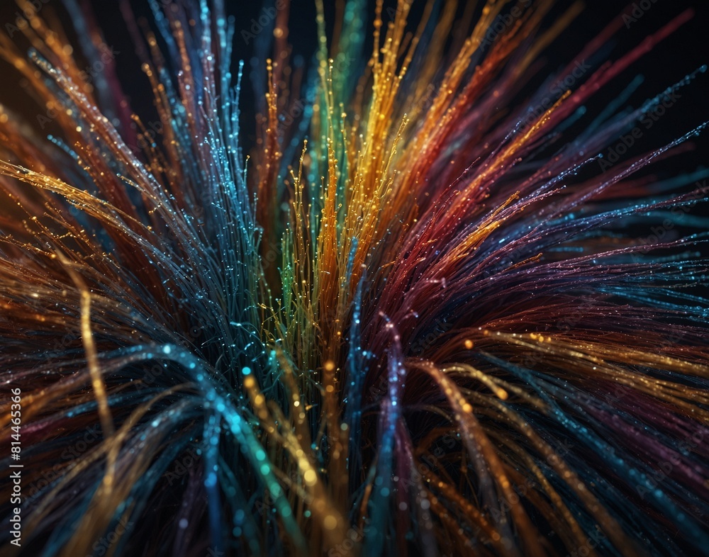 Fototapeta premium abstract fractal rainbow splash