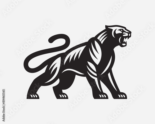 Panther modern logo, emblem design editable for your business.Jaguar vector illustration.