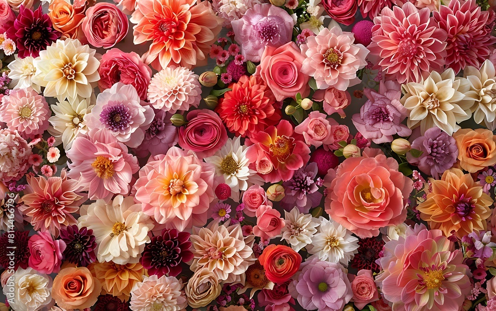 custom made wallpaper toronto digitalColorful dahlia flowers background