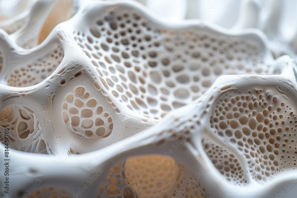 A macro close-up of biomaterials Textures and intricate details Derived from nature and used in various applications due to their environmentally friendly properties A macro close-up of biomaterials Textures and intricate details Derived from nature and used in various applications due to their environmentally friendly properties