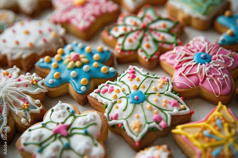 cookies decorated in the form of many shapes