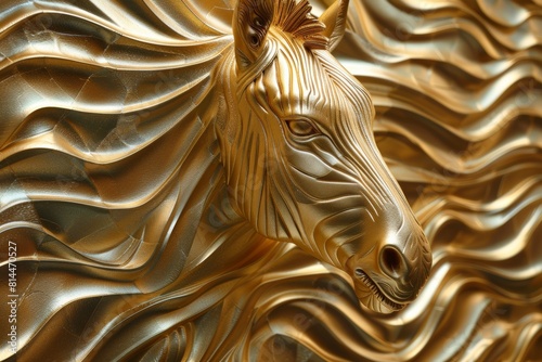 golden animal artwork fine art gold luxury art