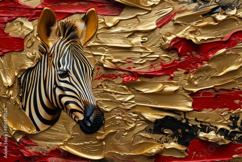 luxury gold animal artwork fine art golden plated