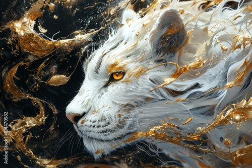 luxury gold animal artwork fine art golden plated photo